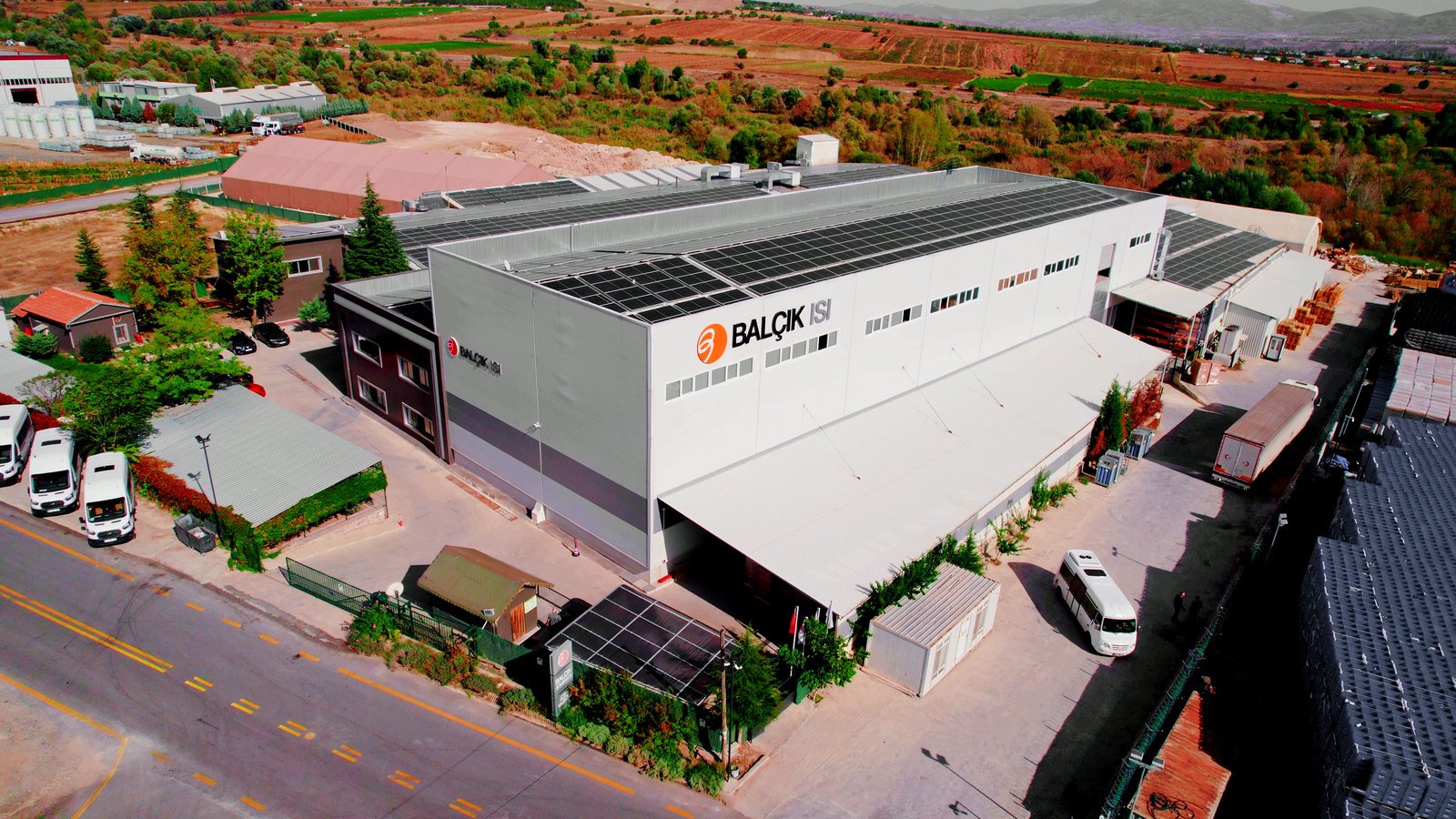 The BALÇIK TORMEC plant in Kahramankazan, Ankara, seen from the air