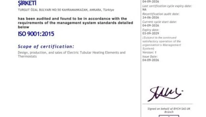 ISO 9001:2015 certification renewed with Bureau Veritas